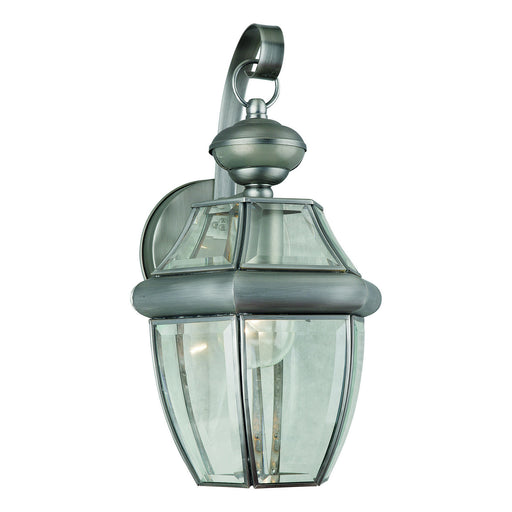 Forte - 19007-01-54 - One Light Outdoor Lantern - Olde Nickel E - Olde Nickel