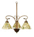 Meyda Tiffany - 103042 - Three Light Chandelier - Willow - Mahogany Bronze