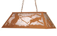 Meyda Tiffany - 15504 - Six Light Oblong Pendant - Cowboy & Steer - Rust