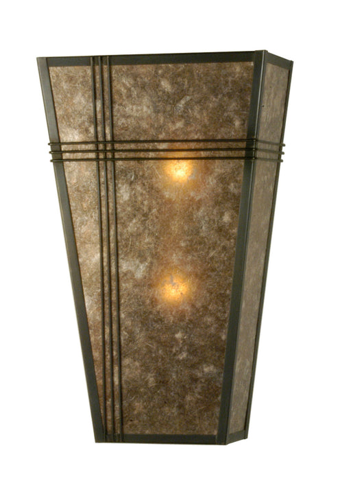 Meyda Tiffany - 23304 - Two Light Wall Sconce - Triangulator - Craftsman Brown
