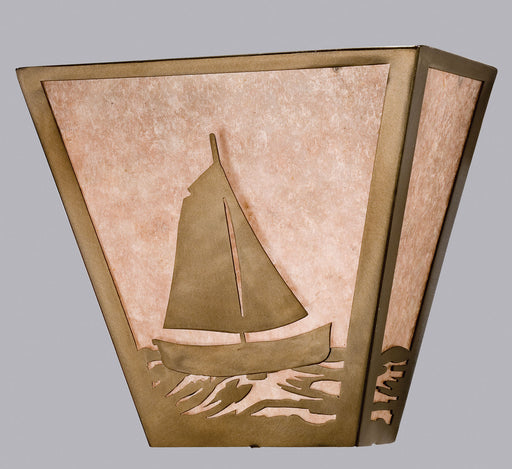 Meyda Tiffany - 23908 - Two Light Wall Sconce - Sailboat - Antique Copper