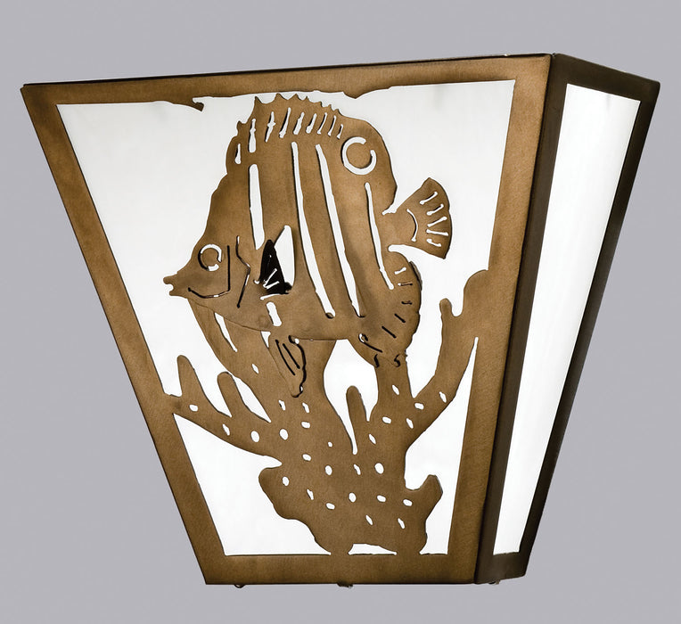 Meyda Tiffany - 23909 - Two Light Wall Sconce - Tropical Fish - Antique Copper