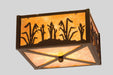 Meyda Tiffany - 23984 - Two Light Flushmount - Reeds & Cattails - Cafe-Noir