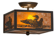 Meyda Tiffany - 23988 - Two Light Flushmount - Loon - Timeless Bronze