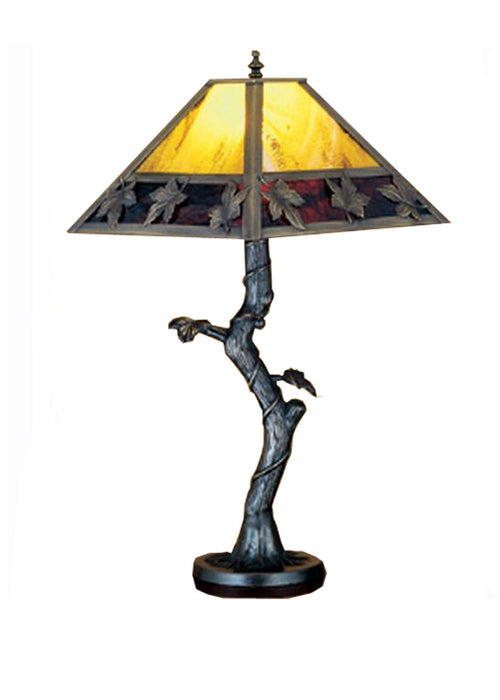 Meyda Tiffany - 24408 - One Light Table Lamp - Mission - Ha Burgundy