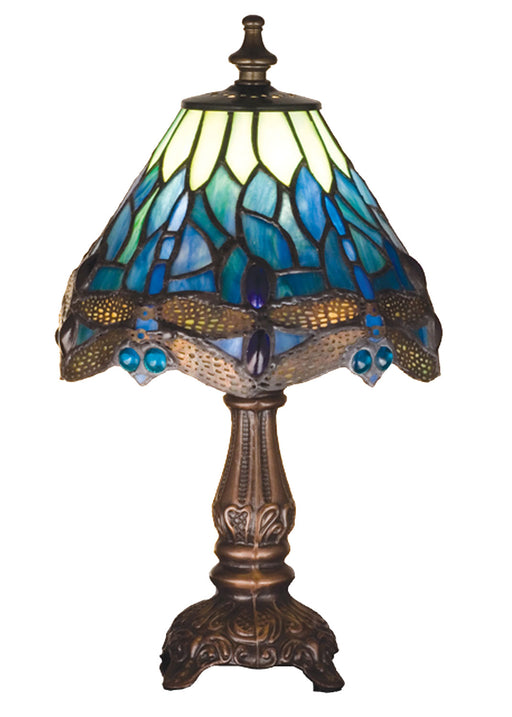 Meyda Tiffany - 26597 - One Light Mini Lamp - Tiffany Hanginghead Dragonfly - Blue/Green Lt Blue Green