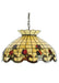 Meyda Tiffany - 28671 - Three Light Pendant - Roseborder - Beige Burgundy Xag