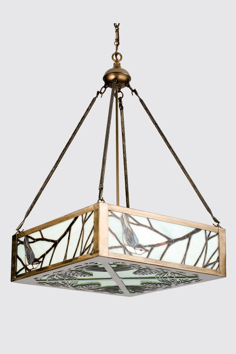 Meyda Tiffany - 28707 - Four Light Inverted Pendant - Backyard Friends - Antique Copper