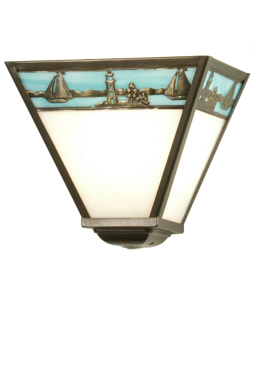 Meyda Tiffany - 29114 - One Light Wall Sconce - Sailboat - Craftsman Brown