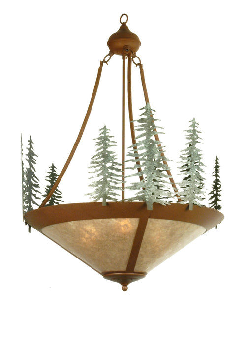Meyda Tiffany - 29543 - Three Light Inverted Pendant - Tall Pines - Rust