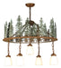 Meyda Tiffany - 29556 - Five Light Pendant - Tall Pines - Rust