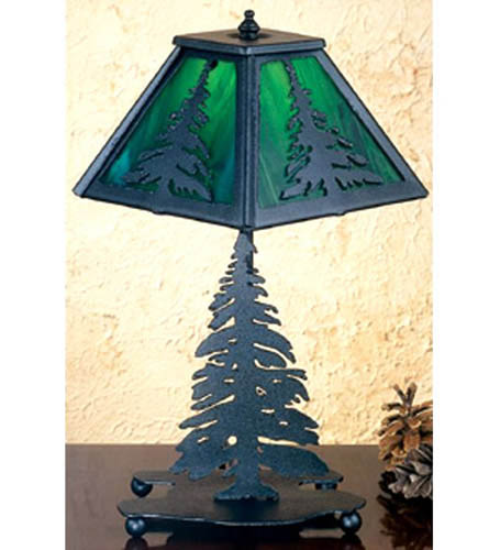 Meyda Tiffany - 31402 - Table Lamp - Tall Pine - Ba/Black