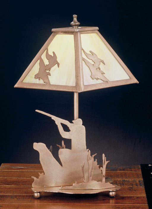 Meyda Tiffany - 32488 - Table Lamp - Duck Hunter - Antique Copper/Amber Mica