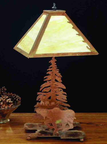 Meyda Tiffany - 32521 - Table Lamp - Moose On The Loose - Craftsman Brown