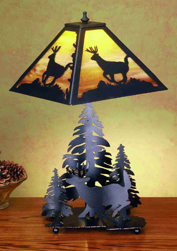 Meyda Tiffany - 32549 - Table Lamp - Lone Deer - Craftsman Brown