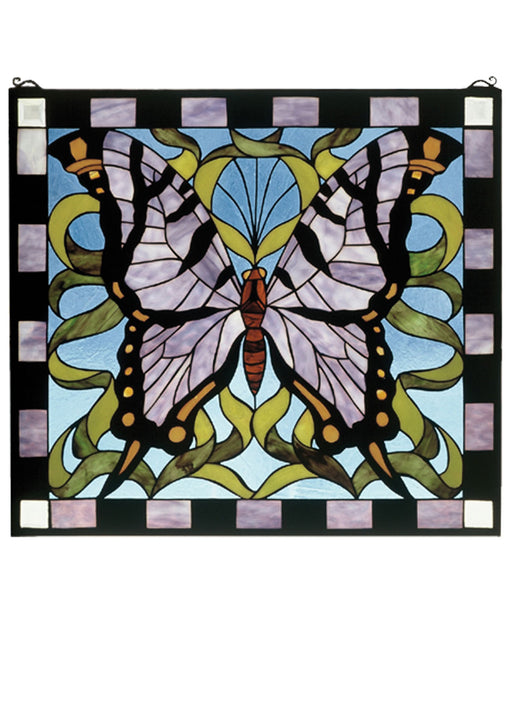 Meyda Tiffany - 46464 - Window - Butterfly - Blue Pr Bl Clear