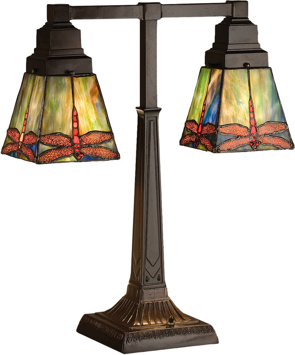 Meyda Tiffany - 48203 - Two Light Table Lamp - Prairie Dragonfly - Pbag Flame Orange