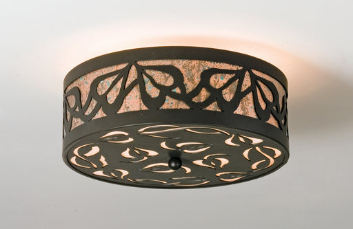 Meyda Tiffany - 49000 - Three Light Flushmount - Morning Glory - Timeless Bronze