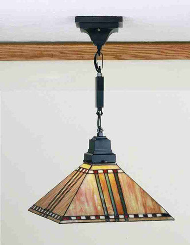 Meyda Tiffany - 49156 - One Light Pendant - Prairie Corn - Craftsman Brown,Nickel