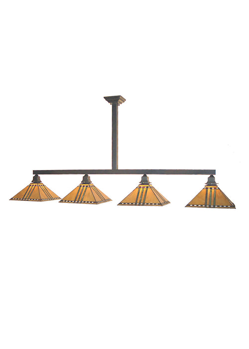 Meyda Tiffany - 50038 - Four Light Island Pendant - Prairie Corn - Timeless Bronze