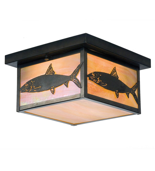 Meyda Tiffany - 50094 - Two Light Flushmount - Bonefish - Craftsman Brown