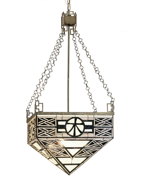 Meyda Tiffany - 50551 - Four Light Inverted Pendant - Shu - Vintage Copper,Transparent Copper