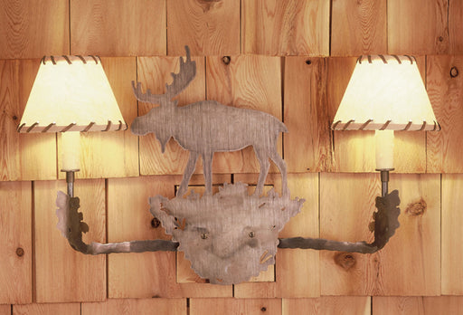 Meyda Tiffany - 50615 - Two Light Wall Sconce - Moose - Brushed Nickel