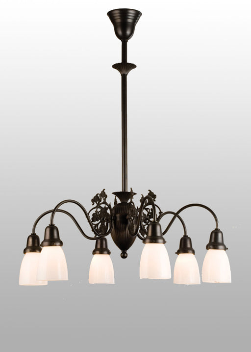 Meyda Tiffany - 50655 - Six Light Chandelier - Binghamton - Craftsman Brown