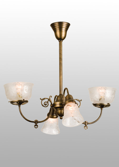 Meyda Tiffany - 50756 - Four Light Chandelier - Revival - Antique Brass