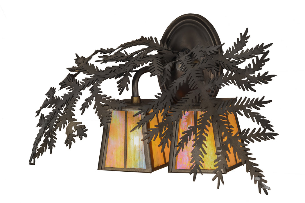 Meyda Tiffany - 50763 - Two Light Wall Sconce - Pine Branch - Antique Copper