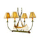 Meyda Tiffany - 50944 - Four Light Chandelier - Canoe - Tarnished Copper
