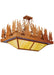 Meyda Tiffany - 50960 - Four Light Oblong Inverted Pendant - Pine Lake - Rust