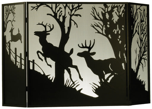 Meyda Tiffany - 50971 - Fireplace Screen - Deer On The Loose - Antique