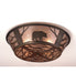 Meyda Tiffany - 51497 - Four Light Flushmount - Bear On The Loose - Antique Copper