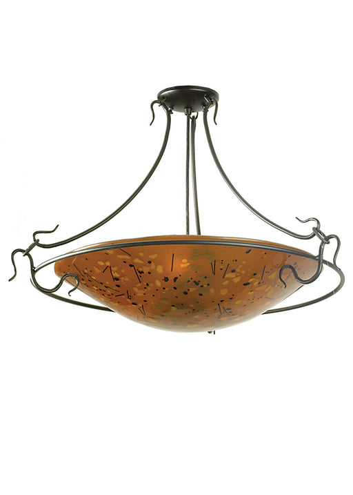 Meyda Tiffany - 52004 - Semi-Flushmount - Metro Fusion - Wrought Iron