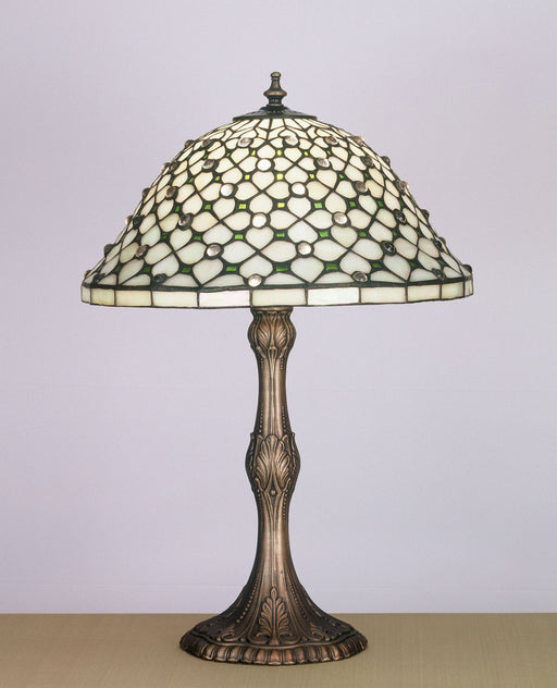 Meyda Tiffany - 52010 - One Light Table Lamp - Diamond & Jewel - Mahogany Bronze