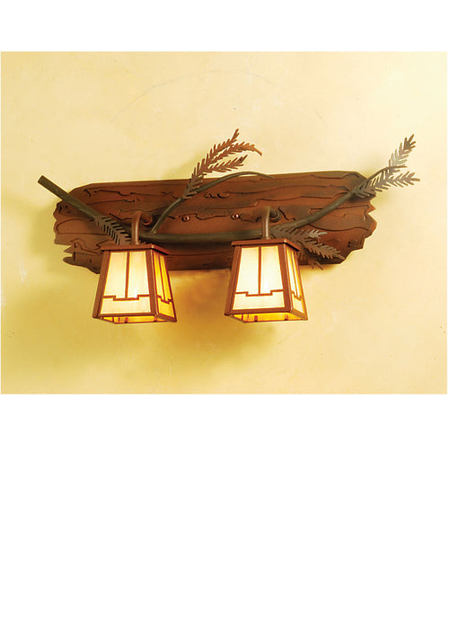 Meyda Tiffany - 65090 - Two Light Wall Sconce - Pine Branch - Rust