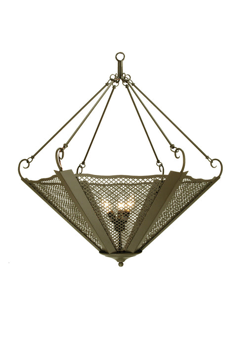 Meyda Tiffany - 65144 - Three Light Inverted Pendant - Umbrella - Timeless Bronze