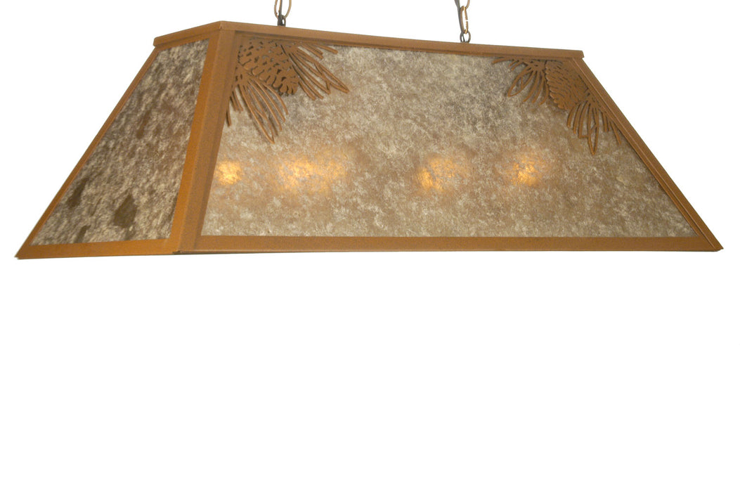 Meyda Tiffany - 66416 - Six Light Oblong Pendant - Mountain Pine - Rust