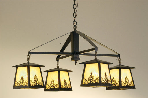 Meyda Tiffany - 67277 - Four Light Chandelier - Stillwater - Antique Copper