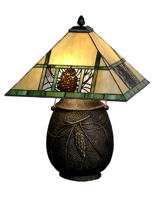 Meyda Tiffany - 67850 - Two Light Table Lamp - Pinecone Ridge - Bronze