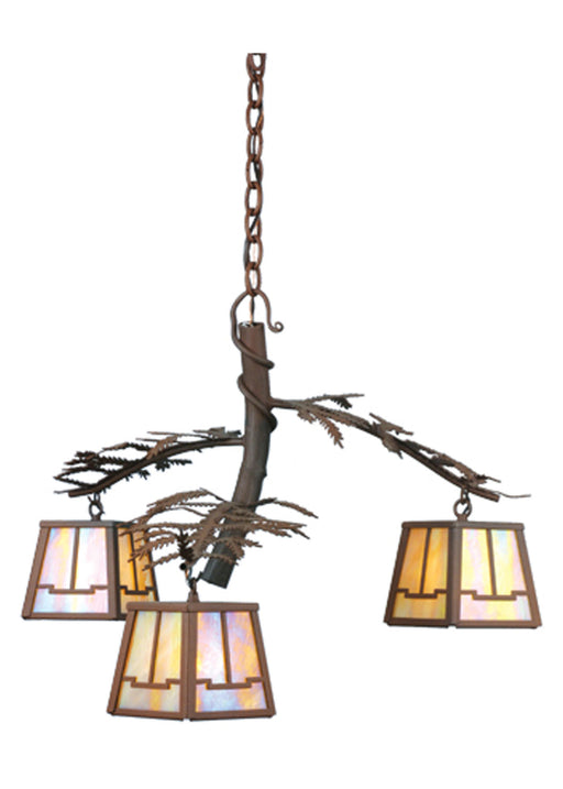 Meyda Tiffany - 67905 - Three Light Chandelier - Pine Branch - Rust,Wrought Iron