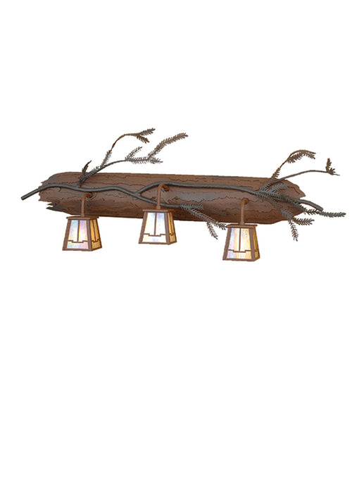 Meyda Tiffany - 67906 - Three Light Vanity - Pine Branch - Rust,Wrought Iron