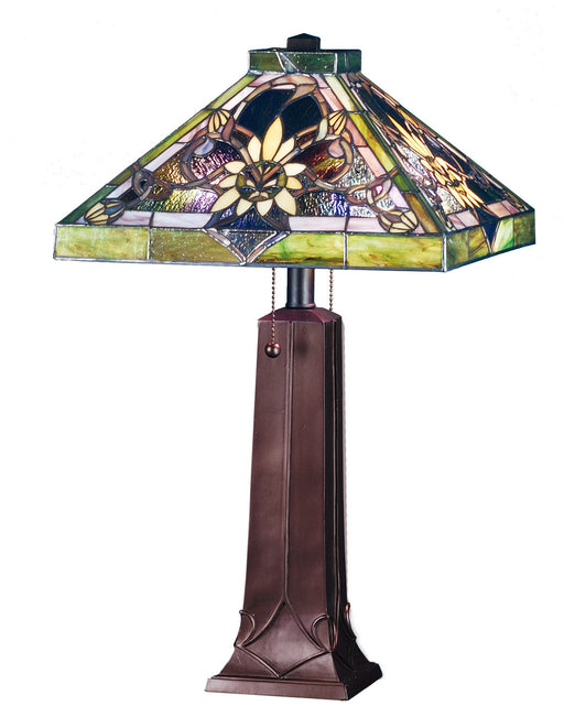 Meyda Tiffany - 70969 - Two Light Table Lamp - Solstice - Pbagwr Beige Purple