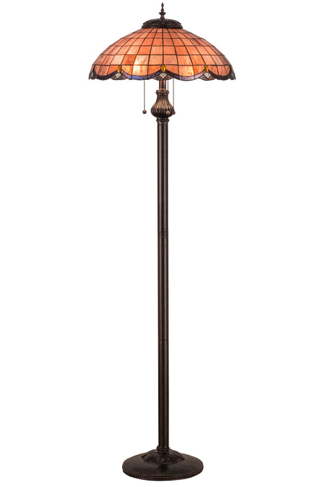 Meyda Tiffany - 79814 - Floor Lamp - Elan - Pbagwg Burgundy Xag Amber