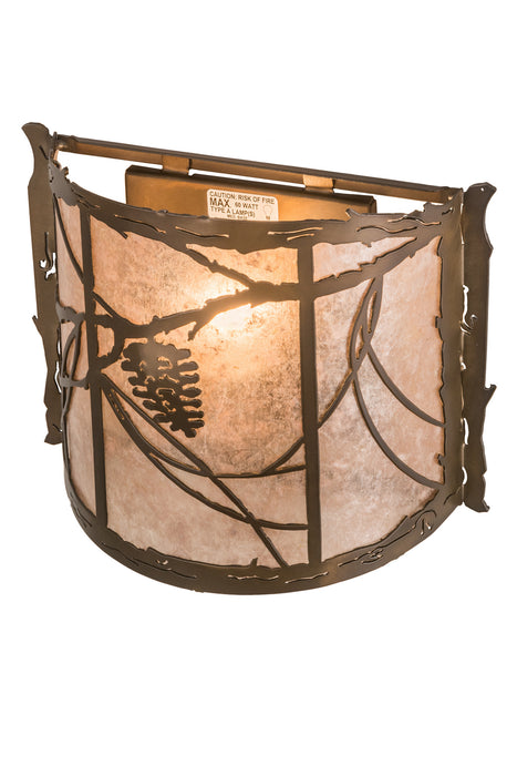 Meyda Tiffany - 98133 - One Light Wall Sconce - Whispering Pines - Antique Copper