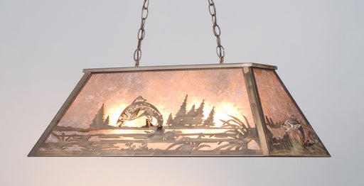 Meyda Tiffany - 98682 - Six Light Pendant - Leaping Trout - Antique Copper