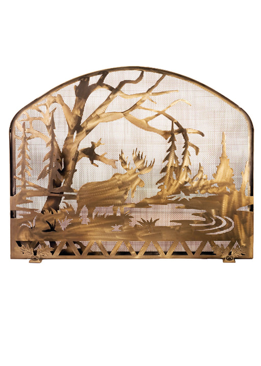 Meyda Tiffany - 98743 - Fireplace Screen - Moose Creek - Antique Copper