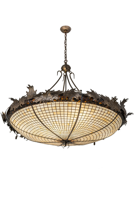 Meyda Tiffany - 98968 - Eight Light Pendant - Greenbriar Oak - Antique Copper