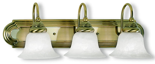 Livex Lighting - 1003-01 - Three Light Bath Vanity - Belmont - Antique Brass